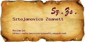 Sztojanovics Zsanett névjegykártya